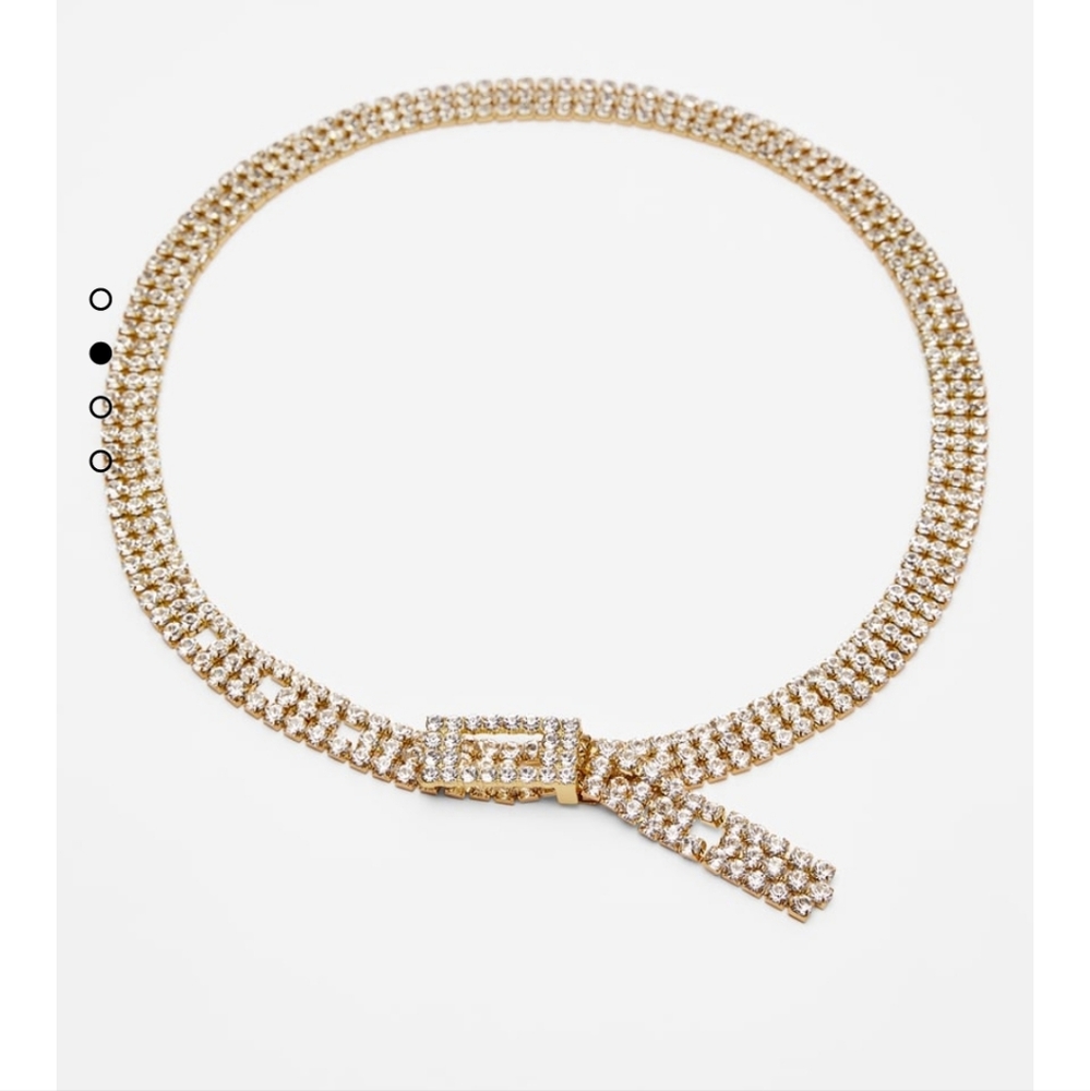 Zara belt rhinestonr limited edition size 32